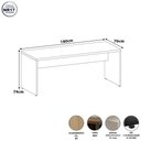 Ver imagem 3 de Mesa Escrivaninha 1,80 m X 0,70 m Pés Painel 100% MDF F5 Office Cor:Freijó com Branco