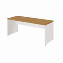 Ver imagem 6 de Mesa Escrivaninha 1,80 m X 0,70 m Pés Painel 100% MDF F5 Office Cor:Freijó com Branco