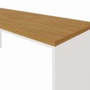 Ver imagem 5 de Mesa Escrivaninha 1,80 m X 0,70 m Pés Painel 100% MDF F5 Office Cor:Freijó com Branco