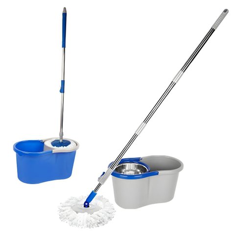 Mop Balde Esfregão Giratório com Alça - Limpeza Prática e Eficiente