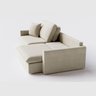 Sofá Cama Bélgica 2,10m em Linho Safira Bege Claro - Home Mobily - 7