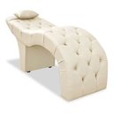 Ver imagem 2 de Maca Luxo em Courino Bege Capitone para Clinica de Estética Bz Home Decor