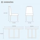 Ver imagem 5 de Sala de Jantar Londes Mesa e 4 Cadeiras Móveis Mundial Mel/cinza Prata