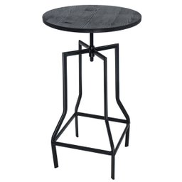 Mesa alta bistro bar industrial tampo madeira loft Turner - 3 Mesa alta bistro bar industrial tampo madeira loft Turner - 3