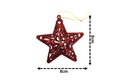 Ver imagem 3 de Conjunto Estrela Tridimensional Gliter Arabesco Vermelha 8cm Enfeite Árvore 9 Unidades - Magizi