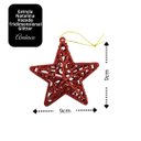 Ver imagem 5 de Conjunto Estrela Tridimensional Gliter Arabesco Vermelha 8cm Enfeite Árvore 9 Unidades - Magizi