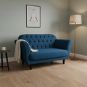Ver imagem 1 de Namoradeira Decorativa Dália Bouclé Azul Marinho