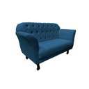 Ver imagem 3 de Namoradeira Decorativa Dália Bouclé Azul Marinho
