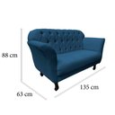 Ver imagem 7 de Namoradeira Decorativa Dália Bouclé Azul Marinho