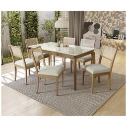 Conjunto de 2 Cadeiras Kappesberg Estofada 2CMM004CA-A040A Caqui SE - 1