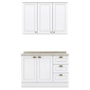 Ver imagem 1 de Armario Aereo e Balcao 120 Cm Ce169 Americana Branco Calcare Henn
