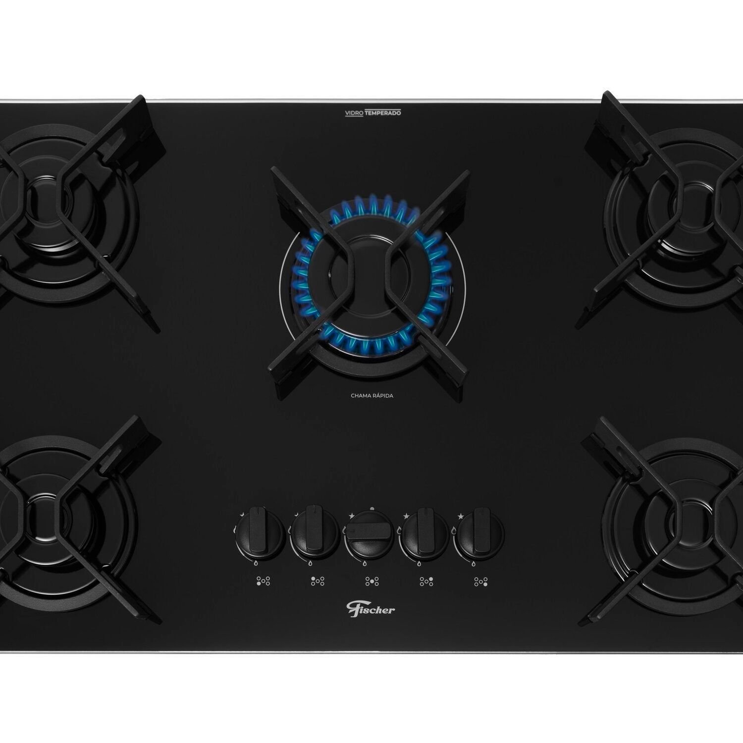 Cooktop a Gás Fischer 5 Bocas Fit Line Trempe Iron - 4