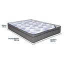 Ver imagem 4 de Cama Box Baú Cinza e Colchão Iso Superpocket Molas Ensacadas Casal Ortobom