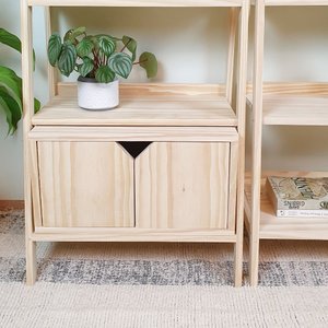 Nicho 2 Portas para Estante Pipa 29X55X28 em Madeira de Pinus Cubomob MEL