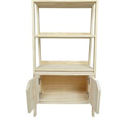 Nicho 2 Portas para Estante Pipa 29X55X28 em Madeira de Pinus Cubomob MEL - 4