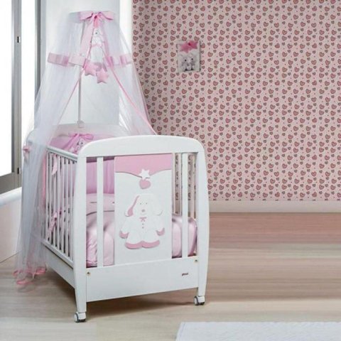 Papel de Parede Infantil Corações com Asas