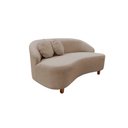 Ver imagem 4 de Namoradeira Sofá Feijão Cancún 130cm Orgânica Suede Bege