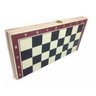 Jogo de xadrez tabuleiro madeira dobrável mais peças - 4