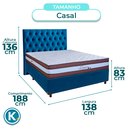 Ver imagem 3 de Kit Cama Box + Cabeceira + Colchão Casal Molas Ensacadas - Legaccy - Paropas