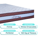 Ver imagem 2 de Kit Cama Box + Cabeceira + Colchão Casal Molas Ensacadas - Legaccy - Paropas