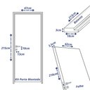 Ver imagem 3 de Kit Porta de Madeira 210x62cm Batente 18cm Lisa Primer Uniportas Abertura Direita