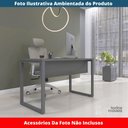 Ver imagem 2 de Mesa Escritório P25 Tub Pandin 170 Cm (larg) X 70 Cm (prof) Tampo Mdp Grafito Pé Aço Tubular