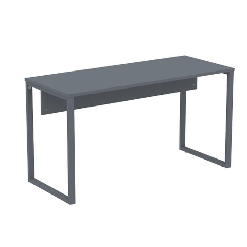 Mesa Escritório P25 Tub Pandin 170 Cm (larg) X 70 Cm (prof) Tampo Mdp Grafito Pé Aço Tubular