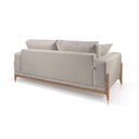 Ver imagem 3 de Sofá Paris 3 Lugares Linho Cinza Claro 2,10m Confortável Sala