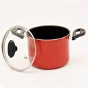 Ver imagem 4 de Caldeirão Antiaderente Duas Alças 16 cm Tampa de Vidro