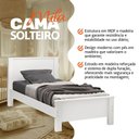 Ver imagem 4 de Cama de Solteiro Mila com Colchão D20 Estrutura em MDF e Madeira Branco Mila