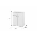 Ver imagem 2 de Balcão Multiuso Cozinha ASM168 c/ 2 Portas e 1 Gaveta Branco - Movelbento