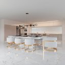 Ver imagem 3 de Pendente Lustre de Teto Jabuticaba Alumínio Bronze com 7 Globos Vidro Fosco e Lâmpadas Branco Quente