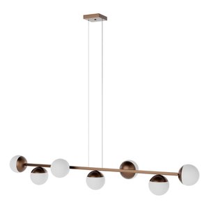 Lustre para Sala Pendente Jabuticaba 7 Globos com Lampadas Branco Quente - Bronze - 110v/220v