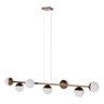 Lustre para Sala Pendente Jabuticaba 7 Globos com Lampadas Branco Quente - Bronze - 110v/220v - 1