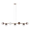 Lustre para Sala Pendente Jabuticaba 7 Globos com Lampadas Branco Quente - Bronze - 110v/220v - 2