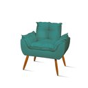 Ver imagem 3 de Kit 2 Cadeiras Poltronas Opala Suede Black:azul Turquesa