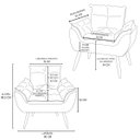 Ver imagem 6 de Kit 2 Cadeiras Poltronas Opala Suede Black:azul Turquesa