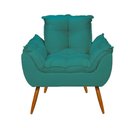 Ver imagem 4 de Kit 2 Cadeiras Poltronas Opala Suede Black:azul Turquesa