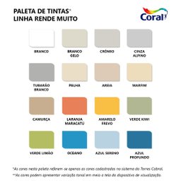 Tinta Acrílica Rende Muito 3,2 Litros Branco Gelo Fosco Coral - 2