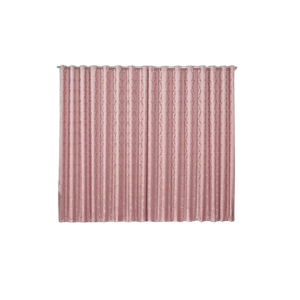 Cortina Jacquard 4,00x2,50 Para Varão Simples:Rosê/Rosa