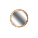 Ver imagem 1 de Espelho Redondo em Madeira natural Betumada Clara 70x70cm:Marrom