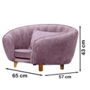 Ver imagem 3 de Poltrona Cama Caminha Pet Baby Laddi Veludo Rose Dvinn