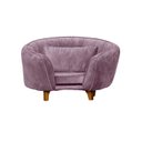 Ver imagem 1 de Poltrona Cama Caminha Pet Baby Laddi Veludo Rose Dvinn