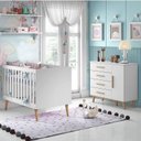 Ver imagem 2 de Berço Americano e Cômoda Infantil Ludmila Branco Bétula com Colchão Gazin – Carolina