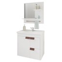Ver imagem 1 de Gabinete de Banheiro com Cuba e Espelheira Tulipa 60cm Branco - Mgm