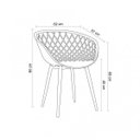 Ver imagem 2 de Cadeira com Braços Polipropileno Clarice