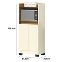 Ver imagem 3 de Balcão Jet 2 Portas Pérola/Mel - Móveis Primus