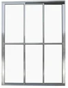 Ver imagem 1 de Porta de Aluminio Sacada 3 Folhas Móveis com Trinco Linha Leve:brilhante/2,10 X 2,00