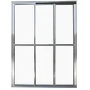 Ver imagem 1 de Porta de Aluminio Sacada 3 Folhas Móveis com Trinco Linha Leve:brilhante/2,10 X 2,00