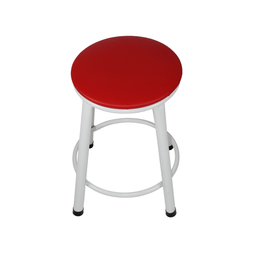 Kit 2 Banquetas Baixa Banco Cozinha Americana Balcão Bar Aço:vermelho/branco - 3